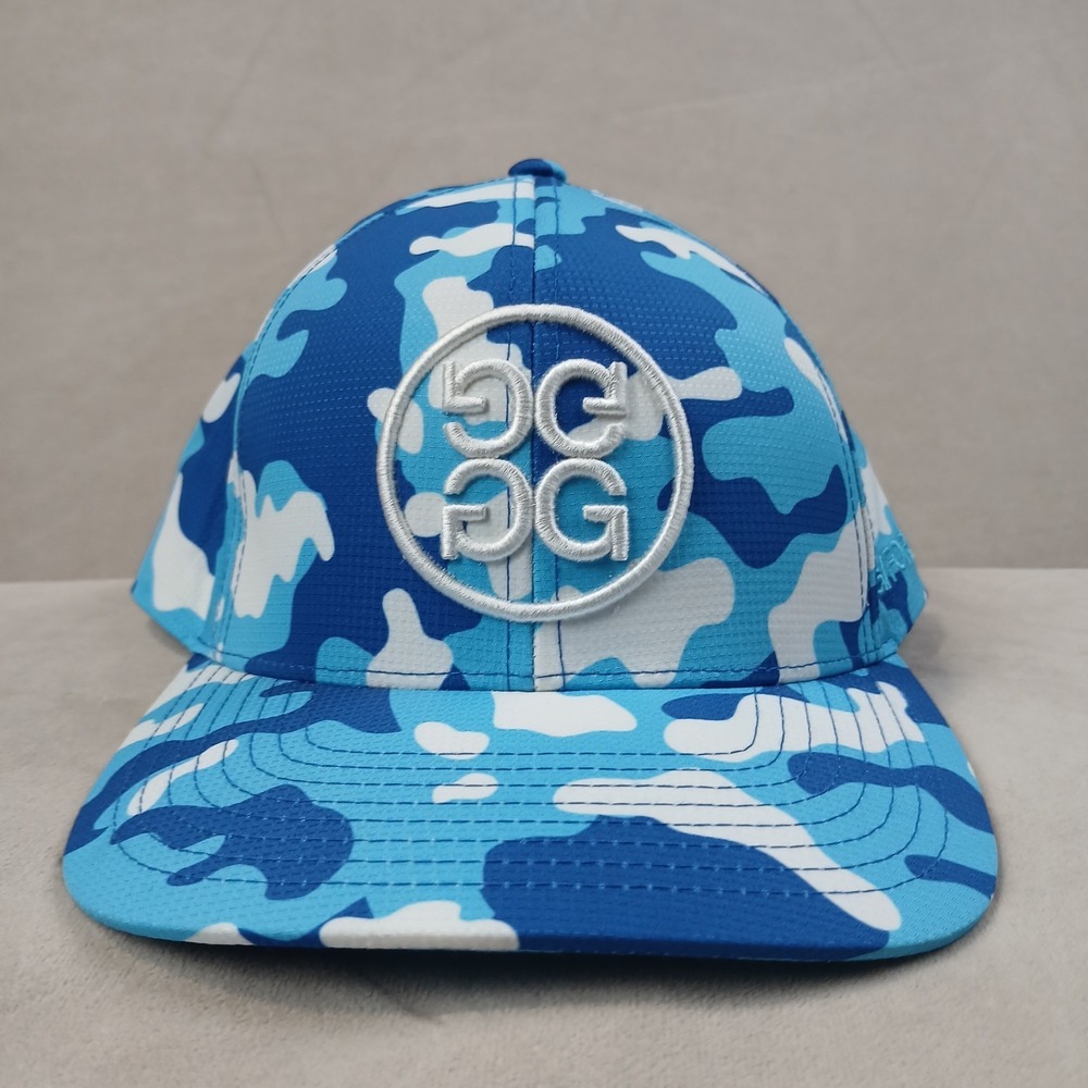 G/Fore Blue Camo Performance Tech Hat Golf Snapback Cap Circle Gs White Logo New